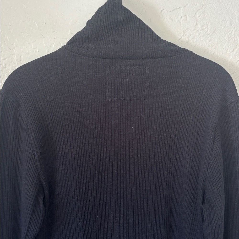 aerie black essential turtleneck layering TShirt long sleeve ribbed L - Picture 7 of 9